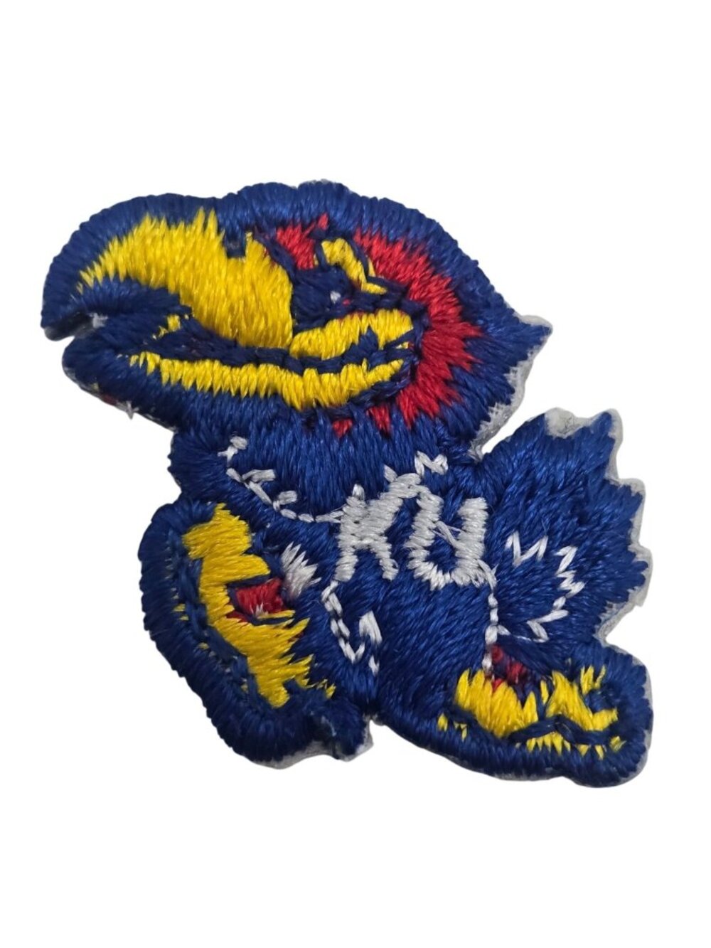 KU Jayhawks Embroidered Small Blue Red Yellow University of Kansas Jayhawk